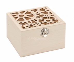 Dřevěná krabička s ozubenými koly