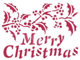 Šablona 20x15cm - Merry Christmas