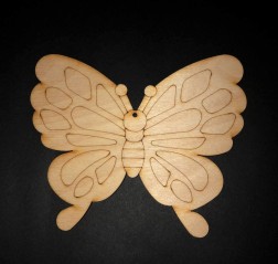Dřevěný motýl 10,5cm