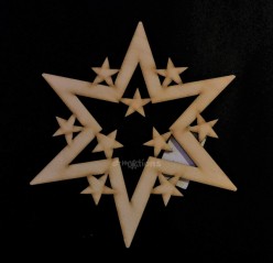 Dřevěná vánoční hvězda 15cm