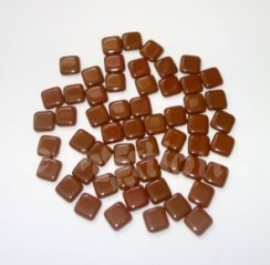 Mozaika skleněná 8x8mm - STŘEDNĚ HNĚDÁ neprůhledná