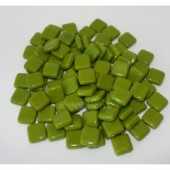Mozaika skleněná 8x8mm - OLIVOVĚ ZELENÁ neprůhledná
