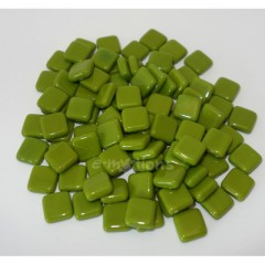 Mozaika skleněná 8x8mm - OLIVOVĚ ZELENÁ neprůhledná