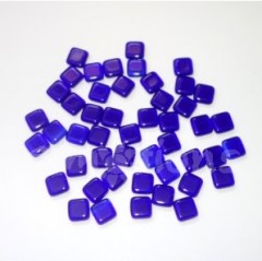 Mozaika skleněná 8x8mm - TMAVĚ MODRÁ MIX průhledná