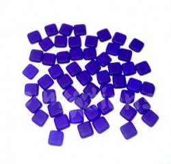 Mozaika skleněná 8x8mm - TMAVĚ MODRÁ  ledový efekt