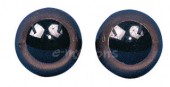 Medvědí oči s pojistkou - hnědé 12mm, 1pár/ 25párů