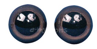 Medvědí oči s pojistkou - hnědé 12mm, 1pár/ 25párů